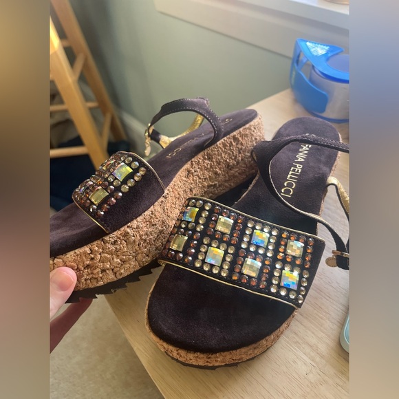 EXCELLENT Condition Vintage Stefania Pellicci Wedges, Size 7 - Picture 3 of 12